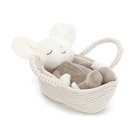 Plush Mouse with Fabric Basket – Soft, Cuddly Toy for Babies & Toddlers
